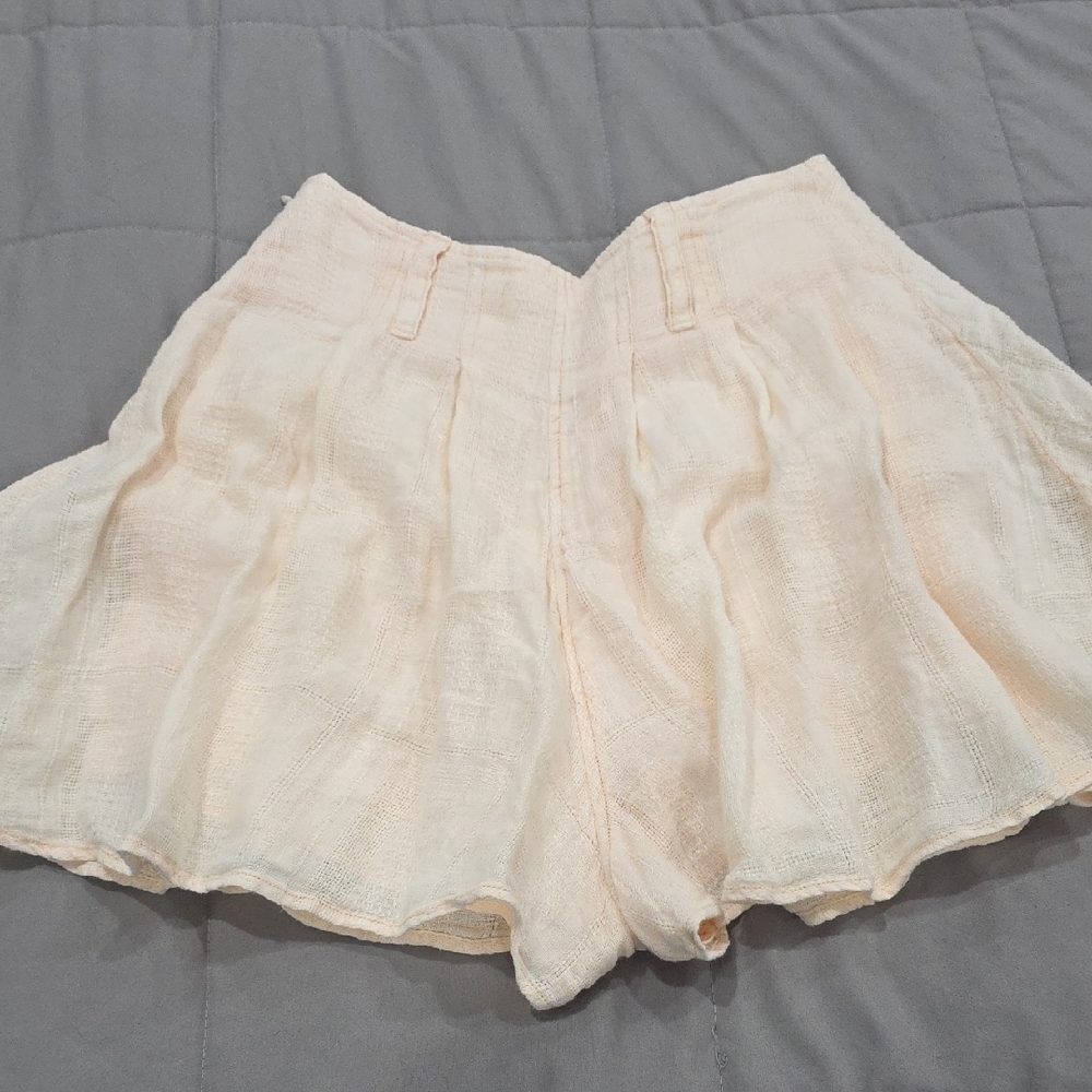 Free People Cream Button-Front Skort - Picture 6 of 8